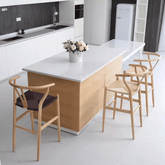 Albany 戶外實木紙藤編織高腳吧檯椅